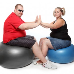 obese couple